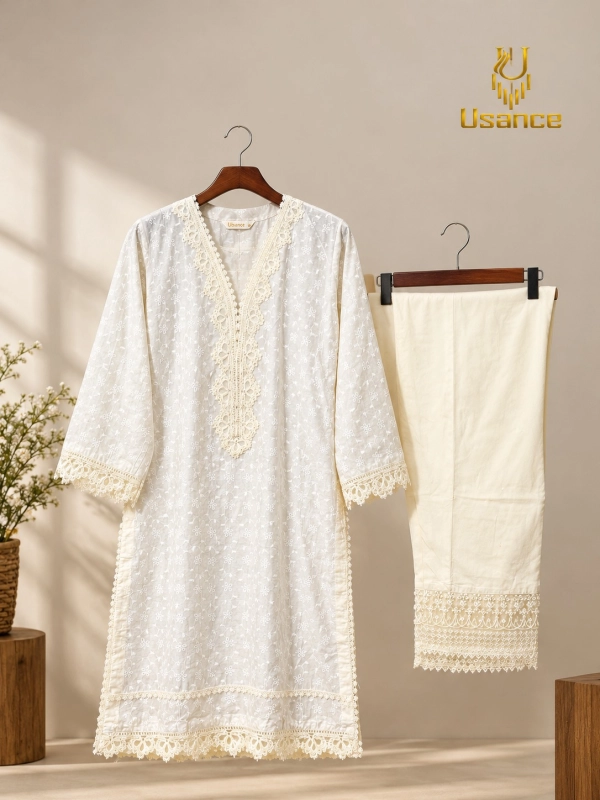 Embroidered Stitched Two-Piece